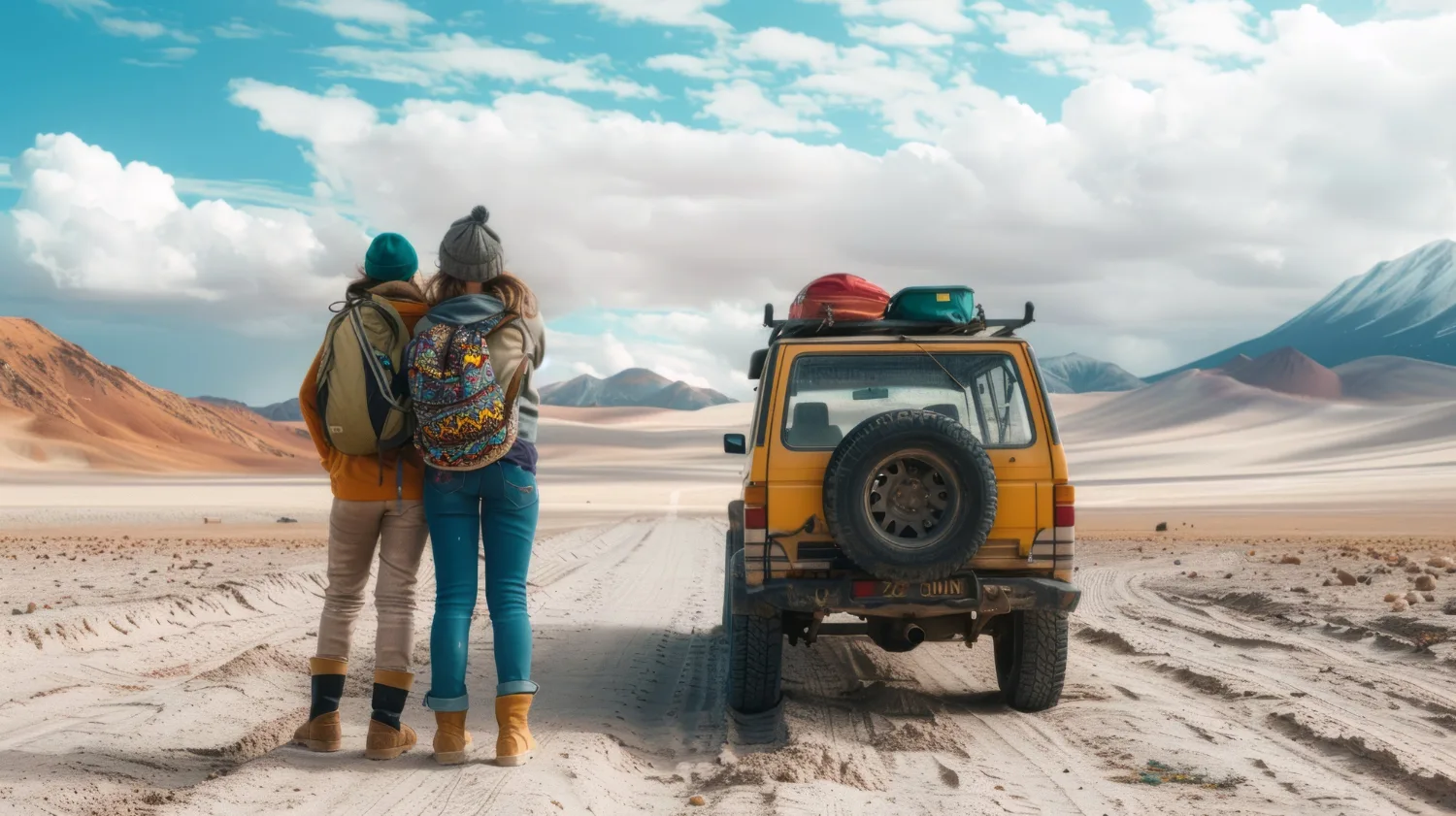 Handing over the keys to a Baniyan Tours and Travels