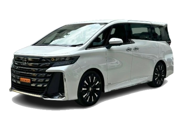 Toyota Vellfire available for hire from Baniyan Tours and Travels